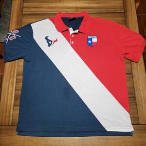 NFL Team Apparel Houston Texans Polo Red White & Blue - Size XL